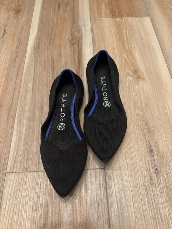 Rothy's Shoes - Rothy's The Point Black Pointed Toe Slip-On Flats